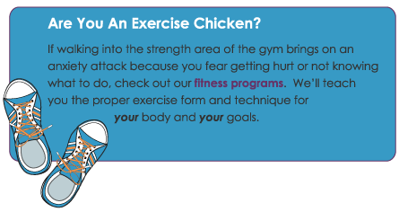 Don't be an Exercise Chicken...at Salvere Health & Fitness you'll learn the safe way to workout